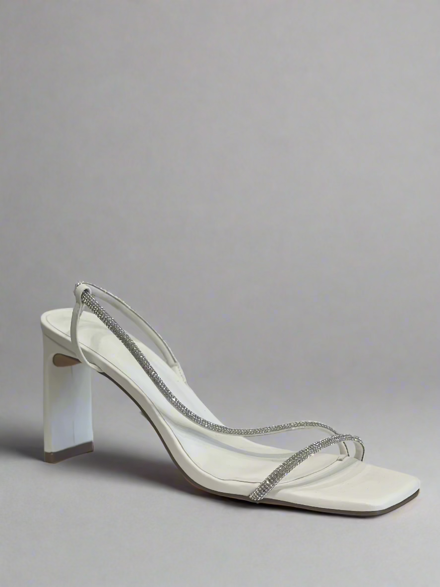 Billini Kaye Heel - White Diamante (view 2)
