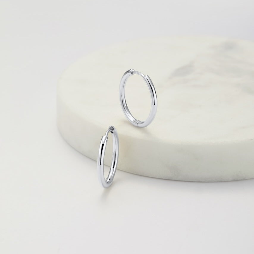 Zafino Delilah Hoop Small in Silver