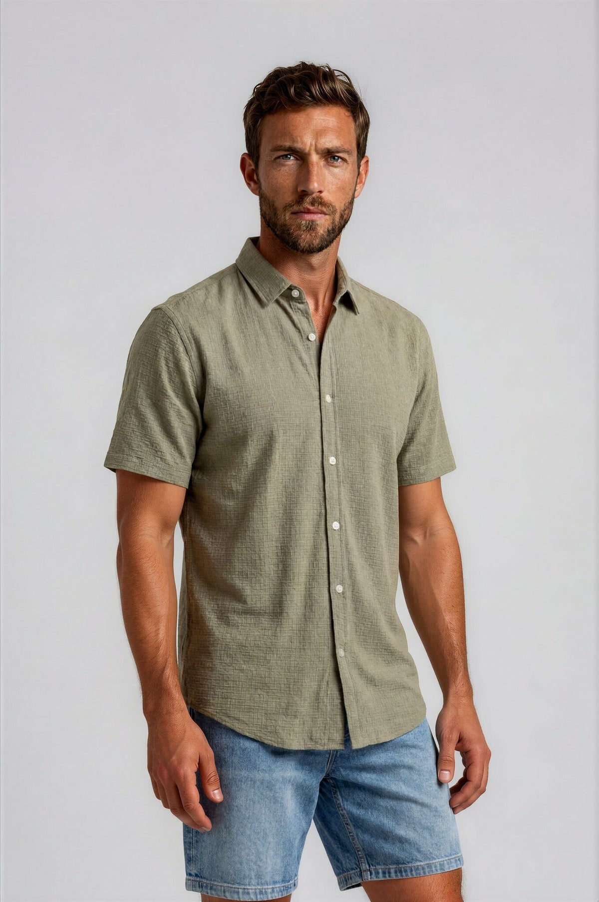 BLKWD Lexington short sleeve shirt in khaki