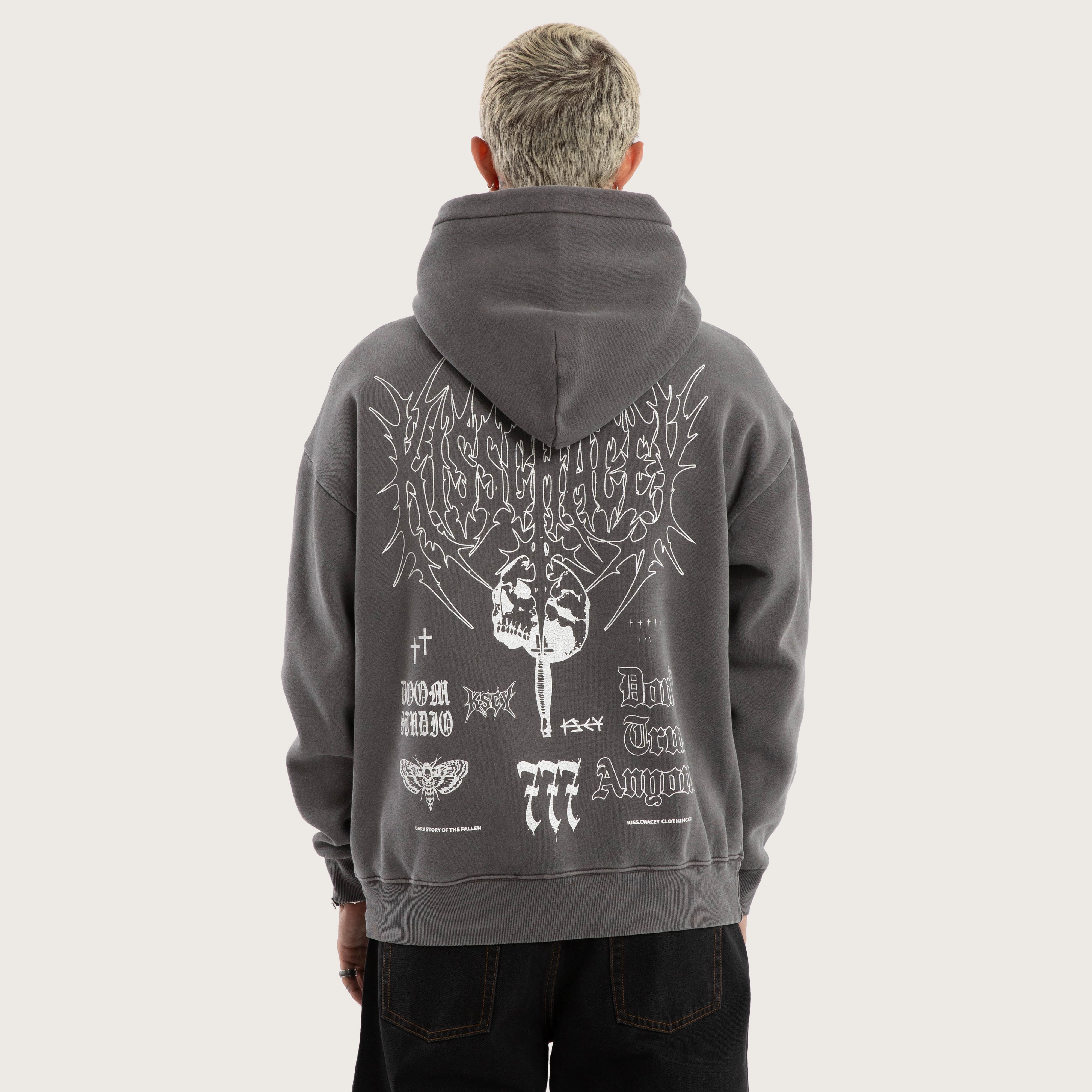 Kiss Chacey Wrath Relaxed Hoodie Pigment Boulevard detail