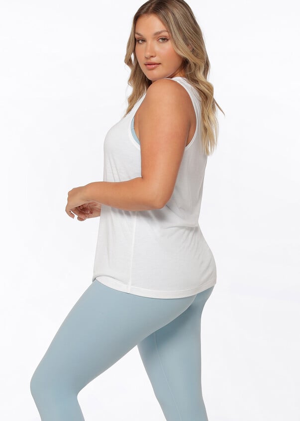 Lorna Jane Lotus Muscle Tank - White (view 4)
