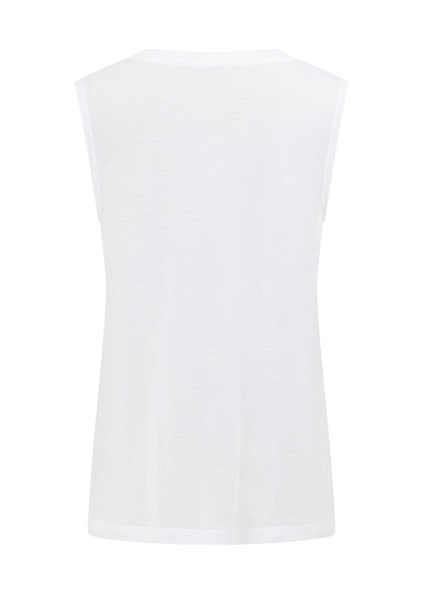 Lotus Muscle Tank - White