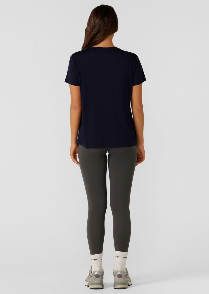 Lorna Jane Lotus T-Shirt - French Navy (view 2)