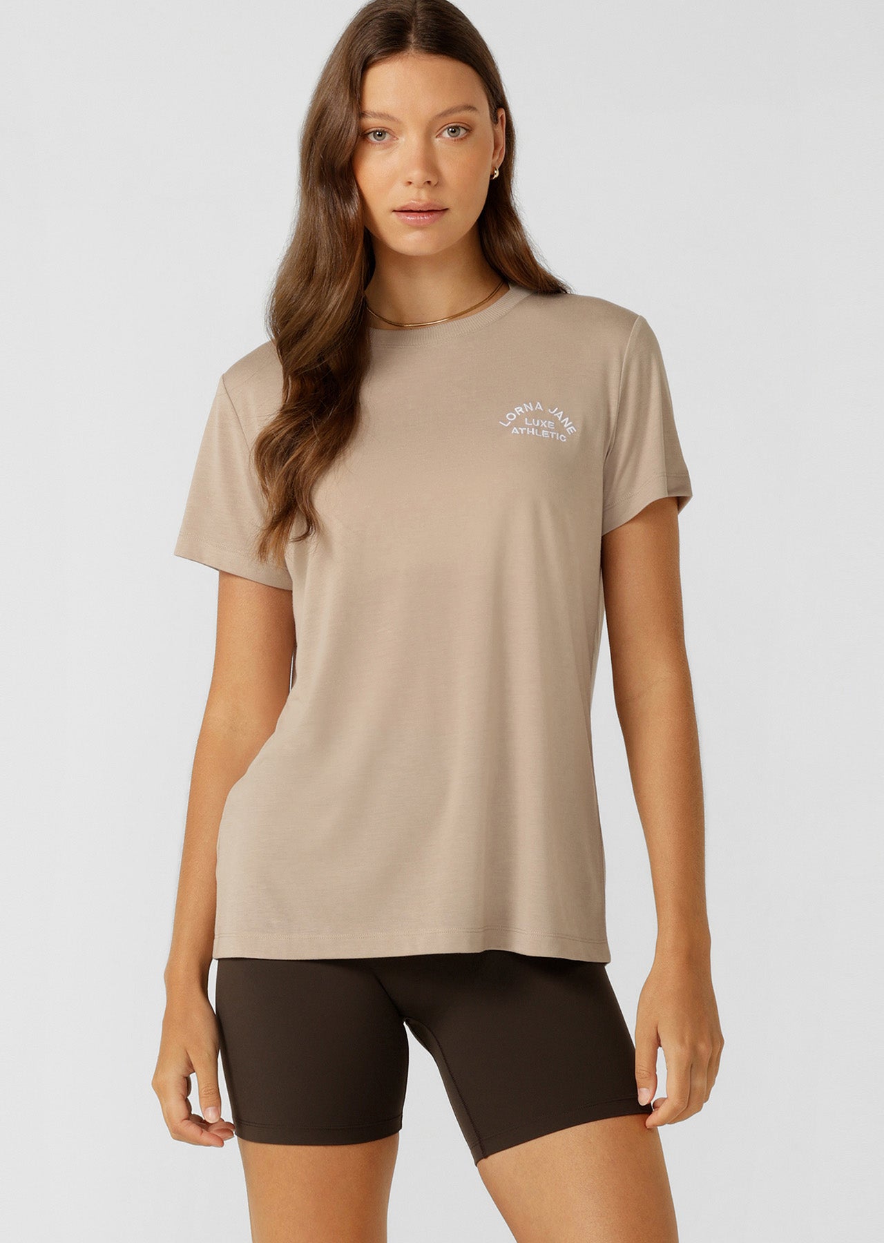 Lorna Jane Lotus T-Shirt Latte back