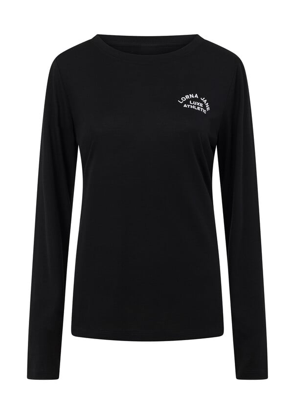 Lotus Long Sleeve Top - Black