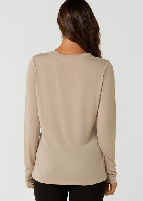 Lotus Long Sleeve Top - Latte