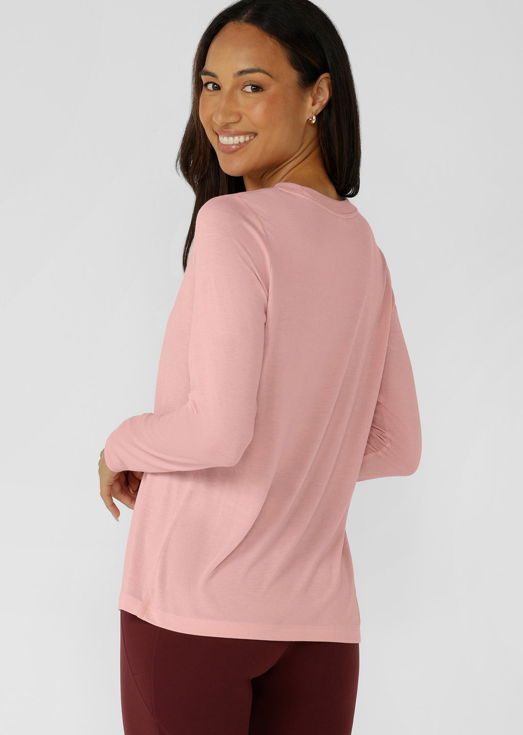 Lorna Jane Lotus Long Sleeve Top - Wisteria Pink (view 2)