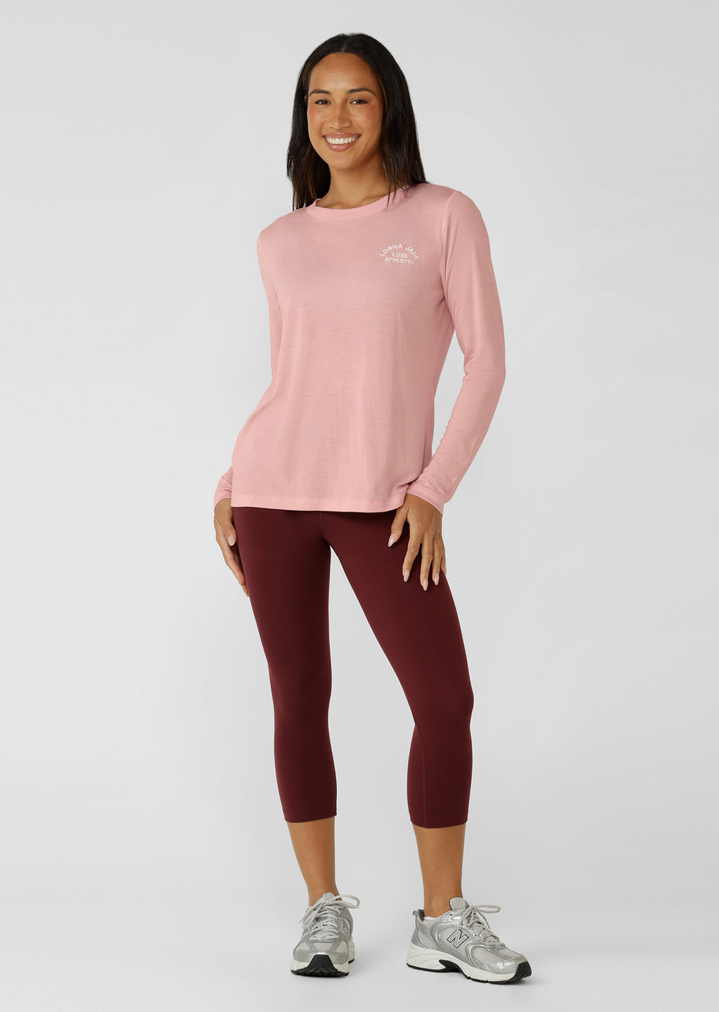 Lorna Jane Lotus Long Sleeve Top - Wisteria Pink (view 4)