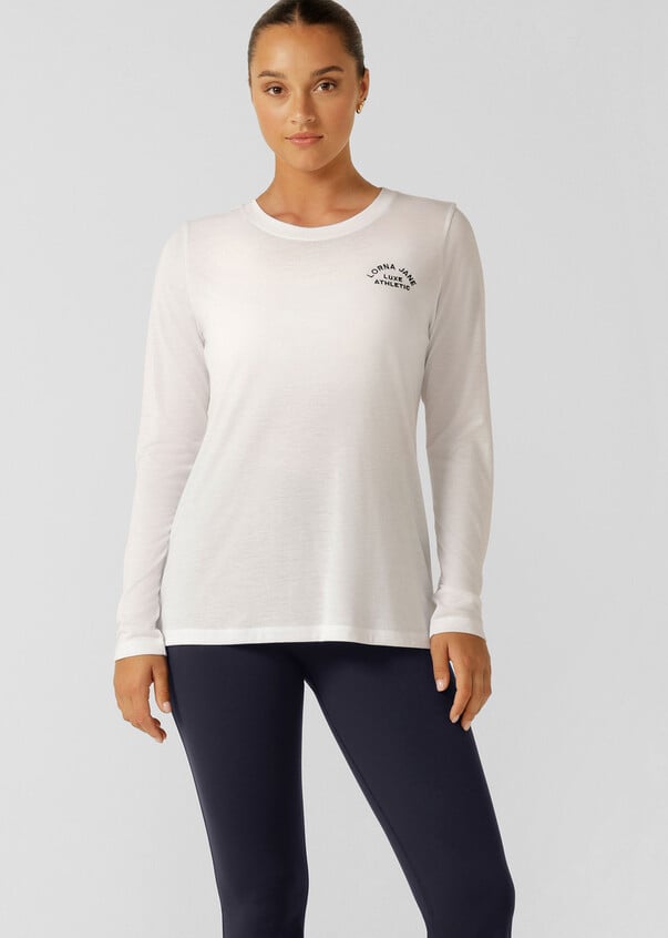 Lorna Jane Lotus Long Sleeve Top - White (view 6)