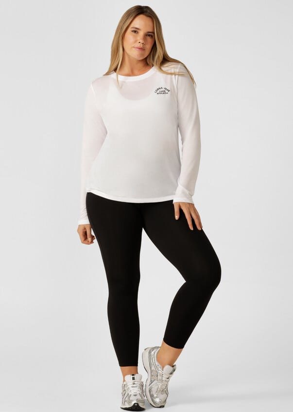 Lorna Jane Lotus Long Sleeve Top - White (view 2)