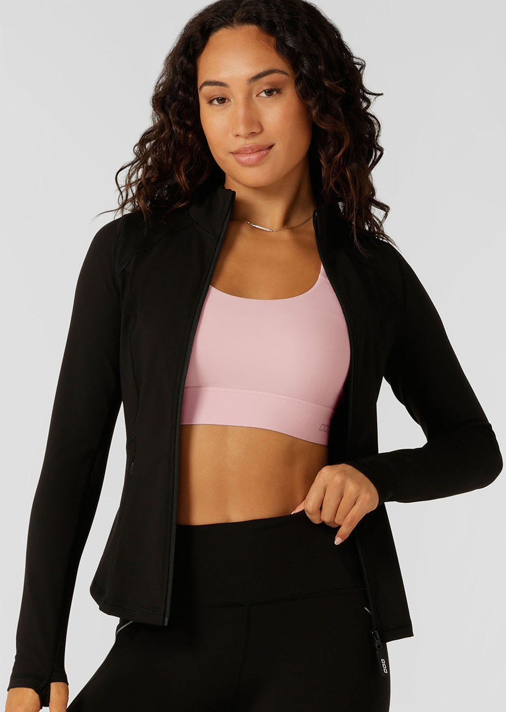 Lorna Jane Amy Thermal Active Zip Through Jacket - Black (view 3)