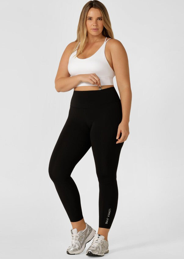 Lorna Jane Lotus No Chafe Phone Pocket Ankle Biter Leggings - Black (view 2)