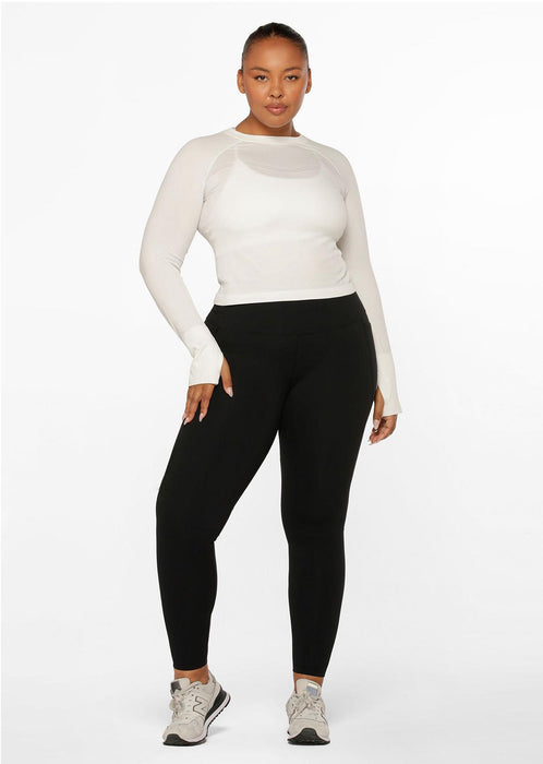 Lorna Jane Amy Thermal Phone Pocket Full Length Leggings - Black (view 2)