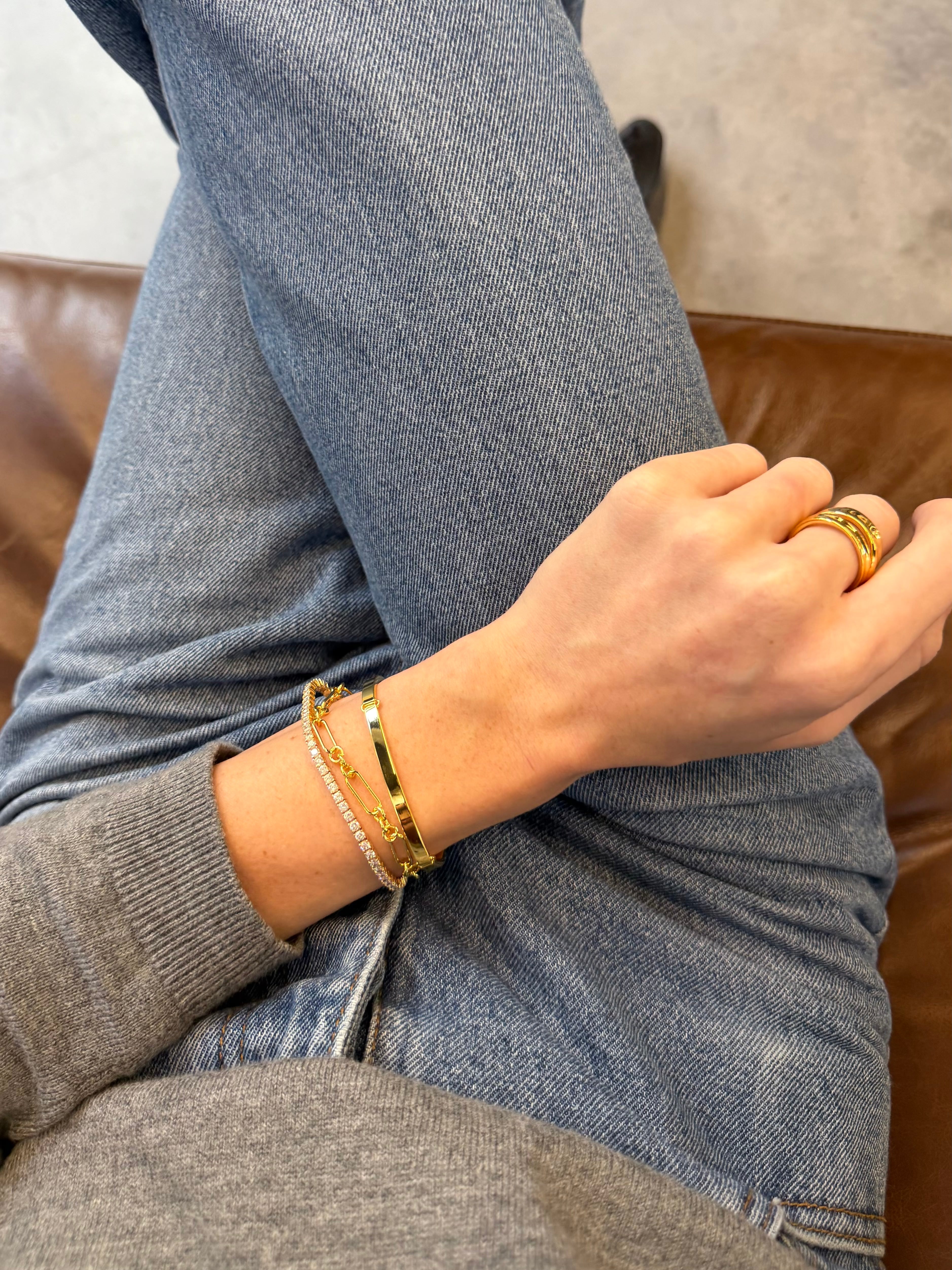 Zafino Maeve Bracelet Gold worn