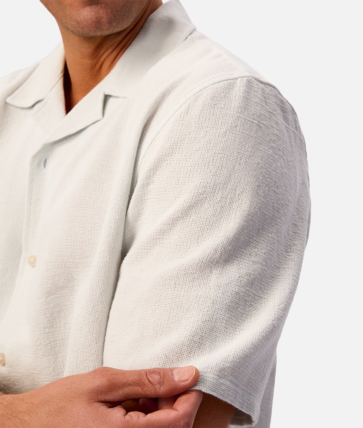 Industrie Marbella Short Sleeve Shirt in Ice - detail