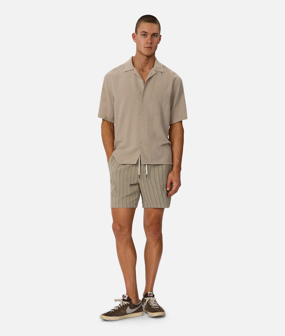 Industrie The Ignazio Drawcord Short - Olive Stone (view 2)