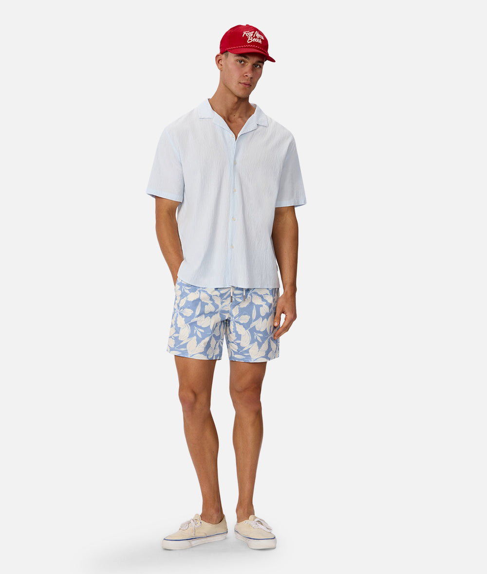 Industrie The Solinas Swim Short - Blue / Vanilla (view 2)