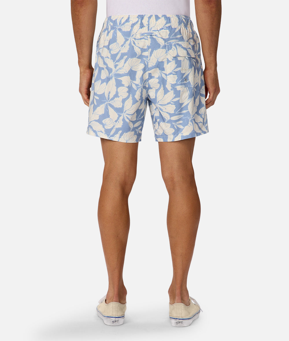 Industrie The Solinas Swim Short - Blue / Vanilla (view 4)