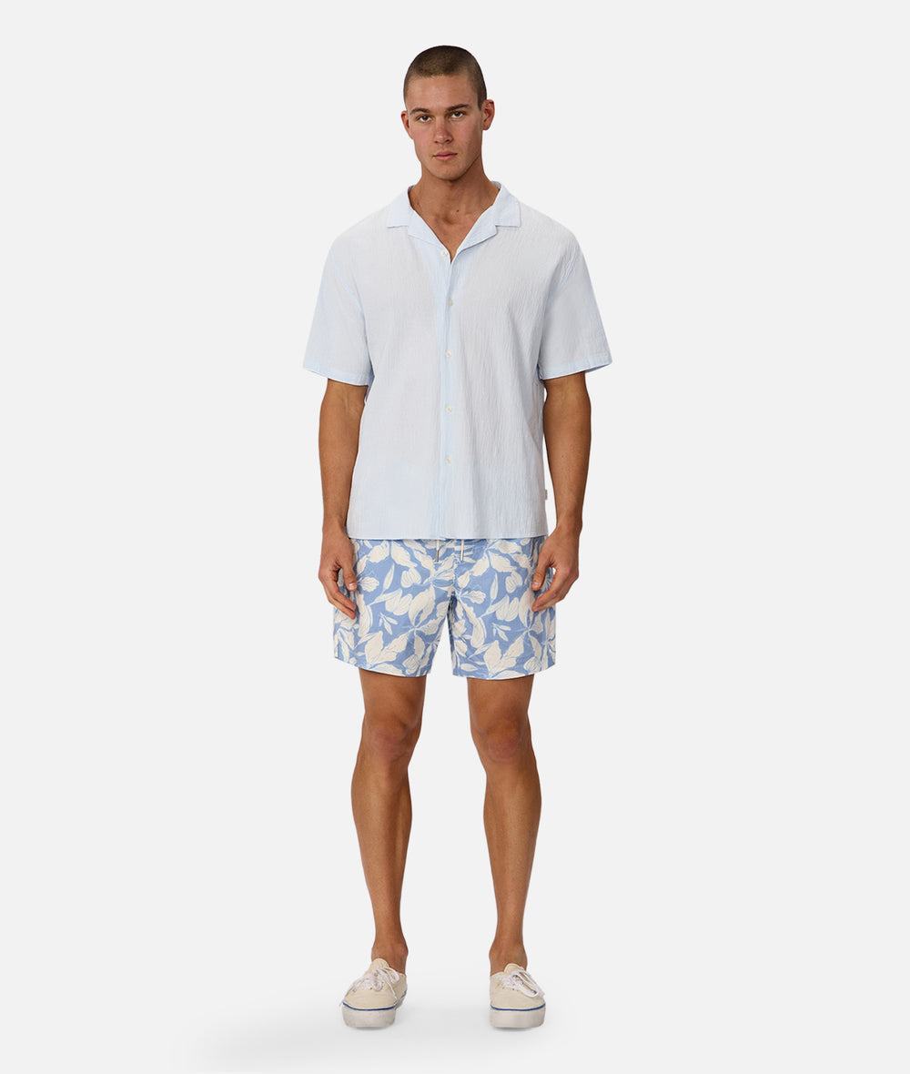 Industrie The Solinas Swim Short - Blue / Vanilla (view 5)