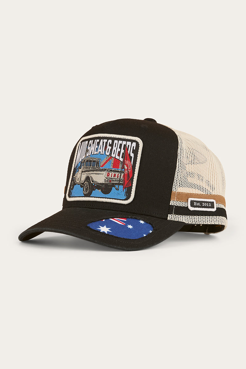 Ringers Western Mud Sweat Beers Deep Fit Trucker Cap - Black