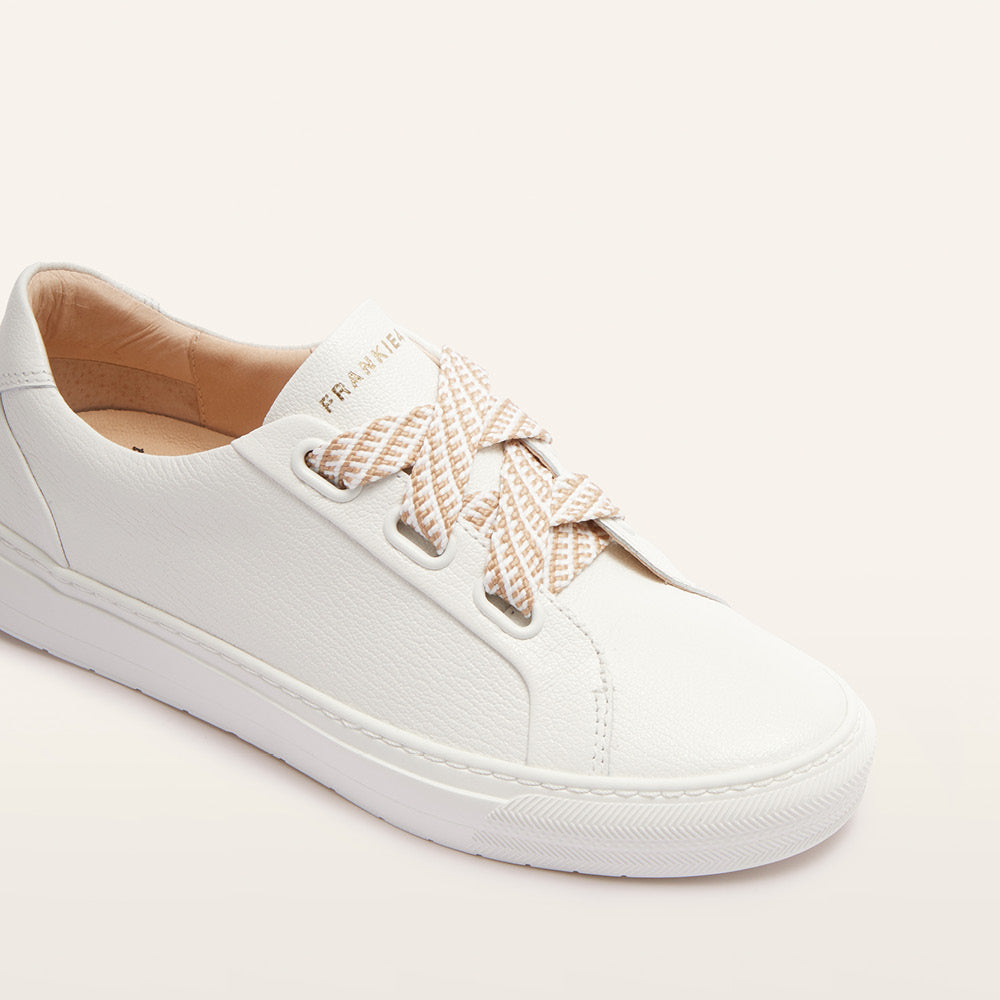 Mya Sneaker - White Tumbled