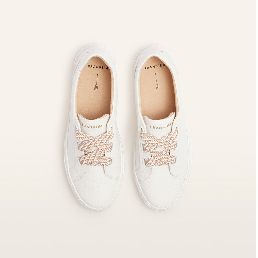 Mya Sneaker - White Tumbled