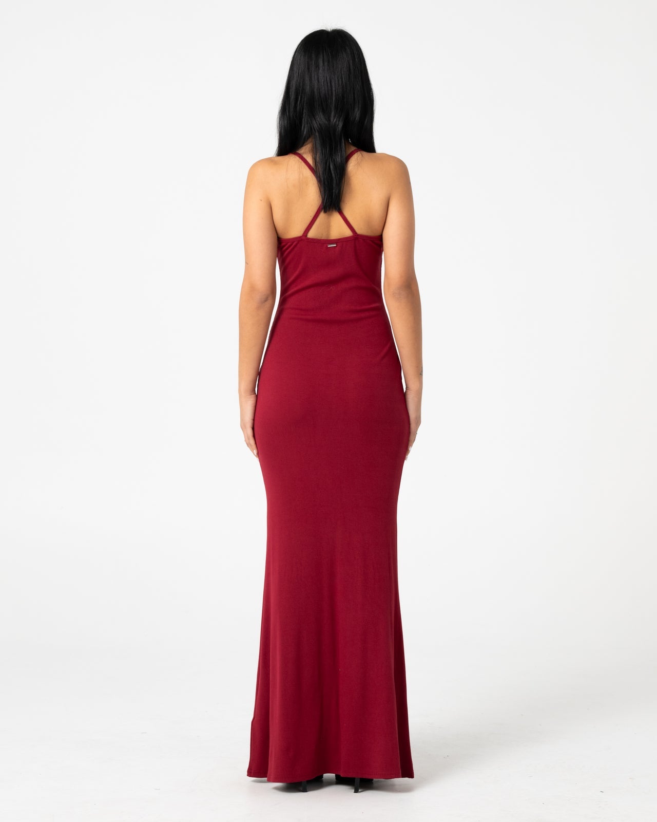 Rusty Nicky Fitted Slip Maxi Dress - Cherry Red (view 2)
