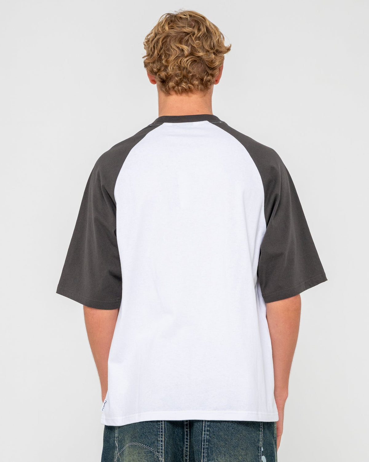 Rusty Bubble Raglan Short Sleeve Tee - White (view 3)