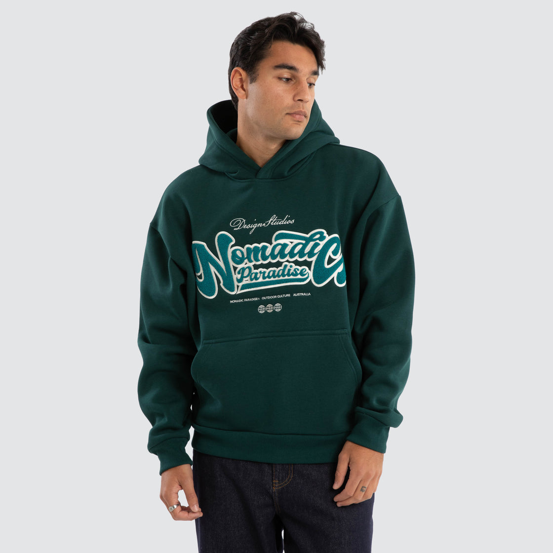 Ripple Oversized Hoodie - Bull Pine
