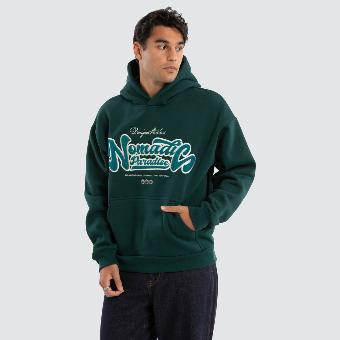 Ripple Oversized Hoodie - Bull Pine