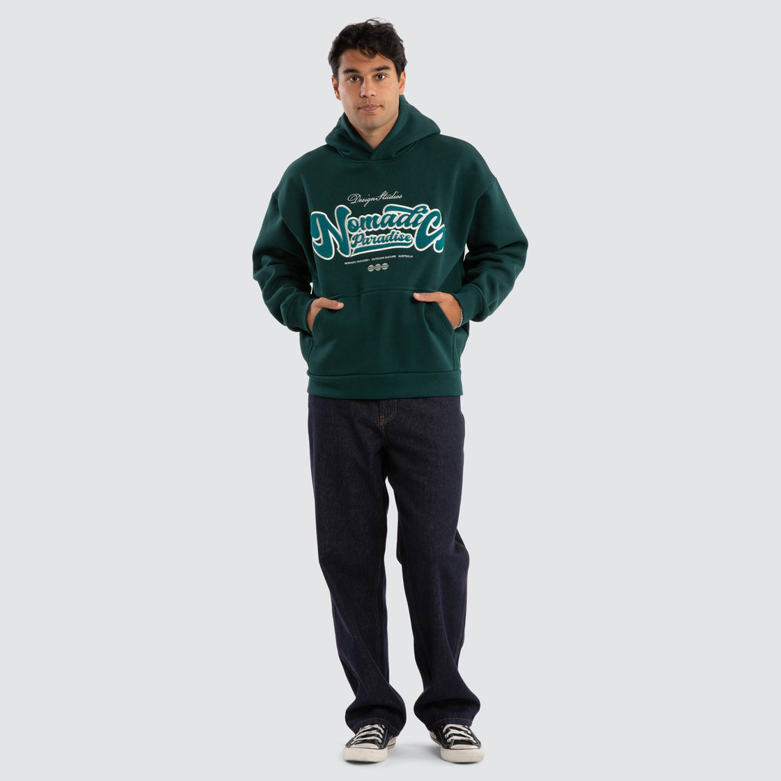 Ripple Oversized Hoodie - Bull Pine