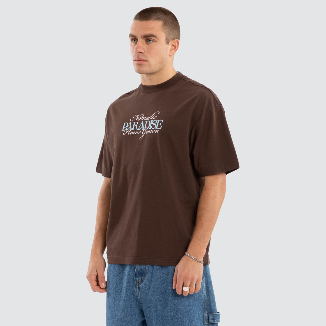 Home Grown Street Tee - Chocolate Brown