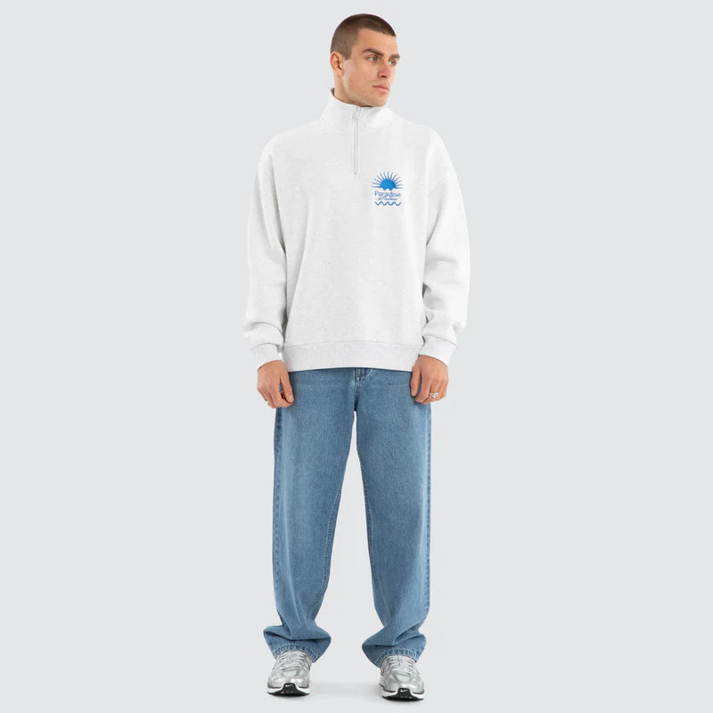 Sunbathe 1/4 Zip Sweater - Snow Marle