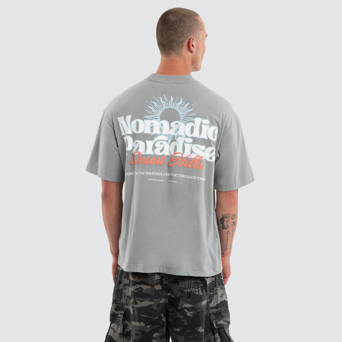 Nomadic Weatherman Street Tee - Neutral Grey