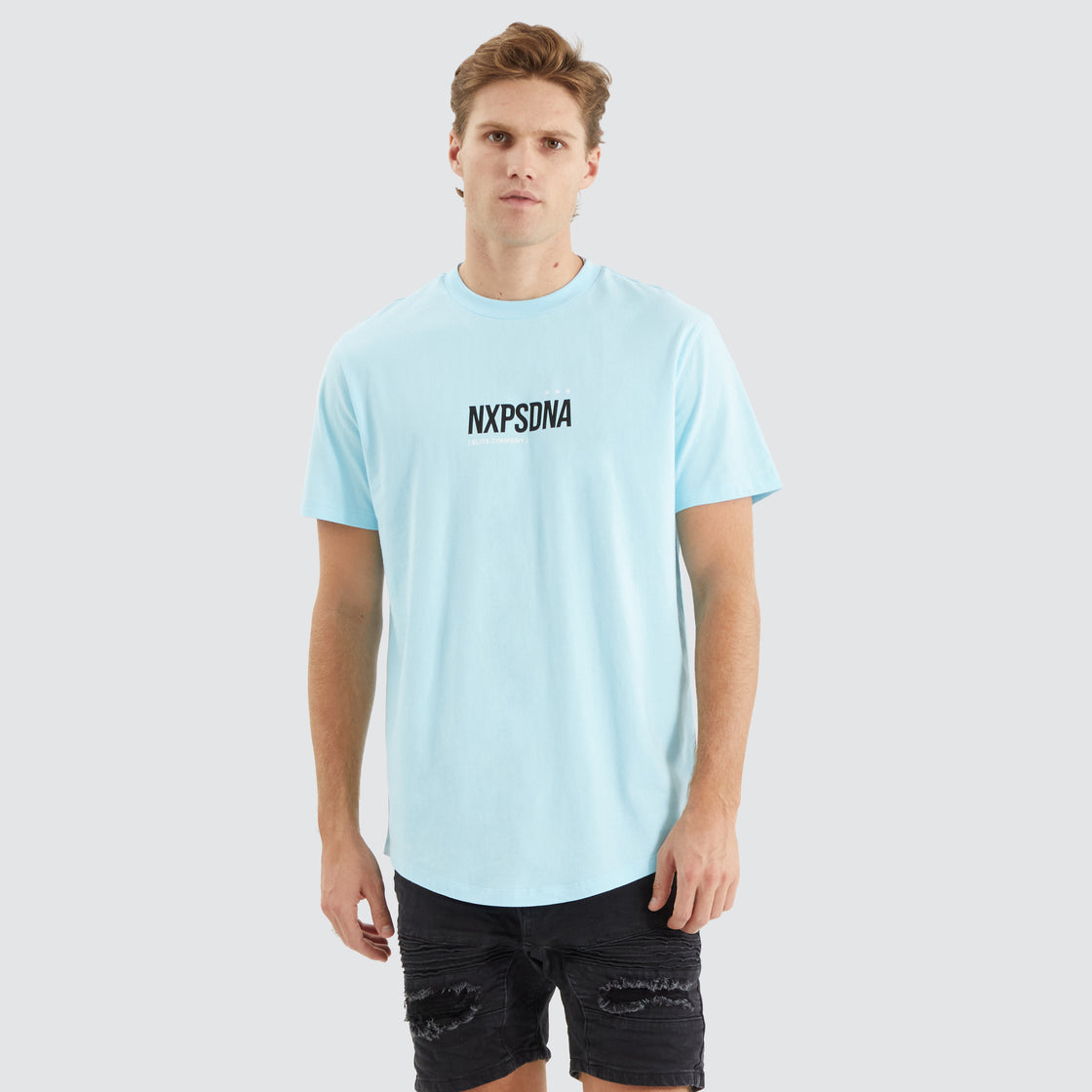 Overhead Dual Curved Tee - Atomizer Blue