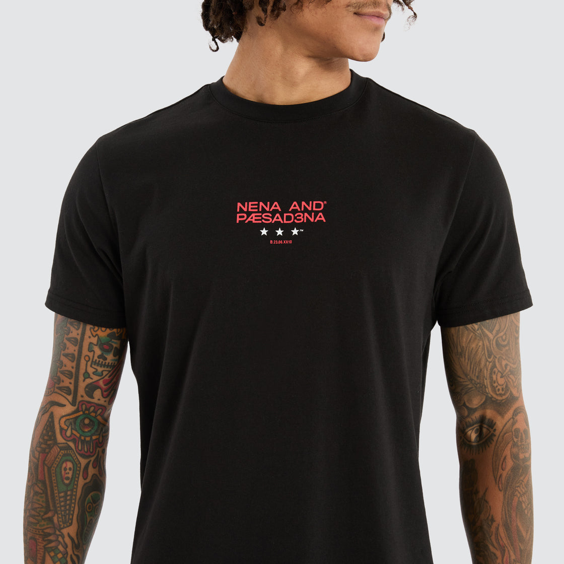Vector Dual Curved Tee - Jet Black