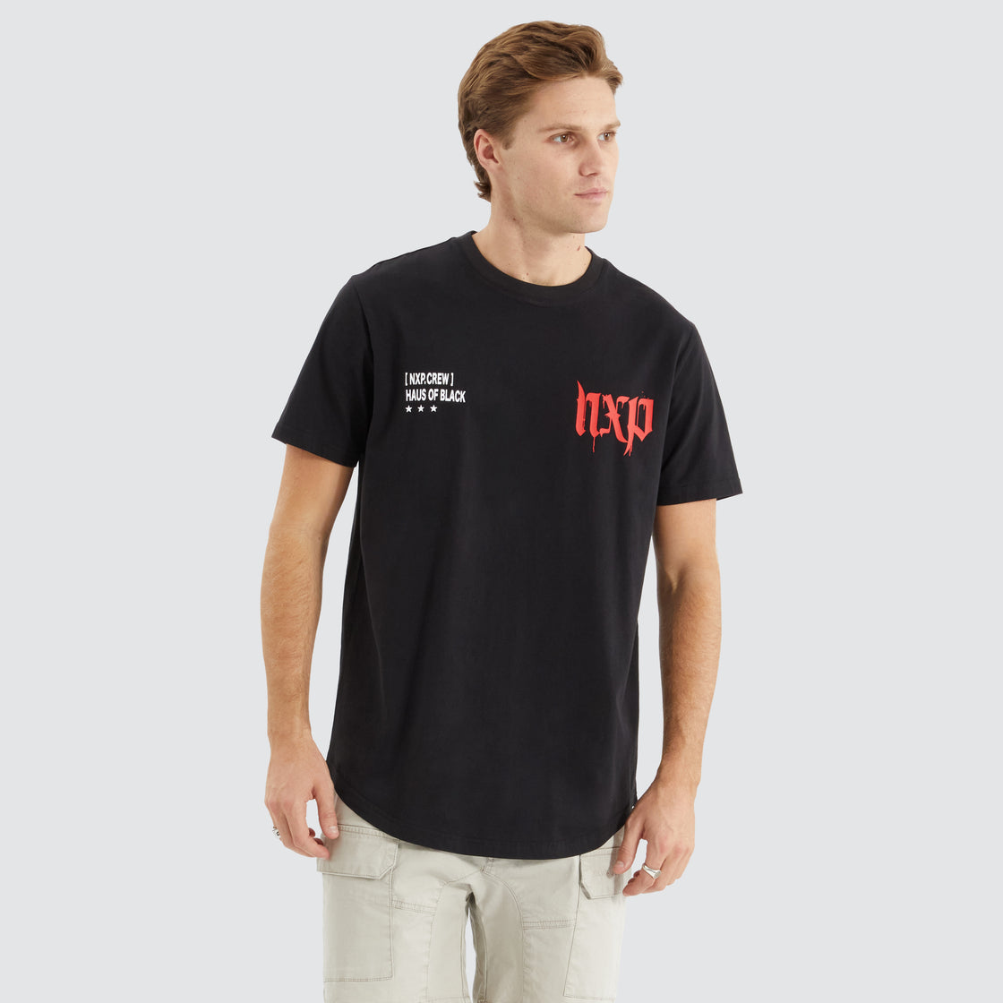 Powered Dual Curved Tee - Jet Black