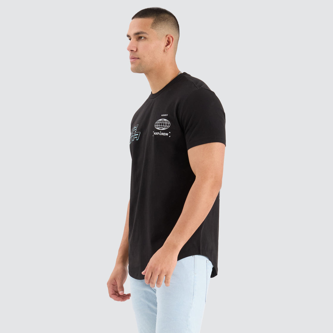 Grande Dual Curve Tee - Jet Black