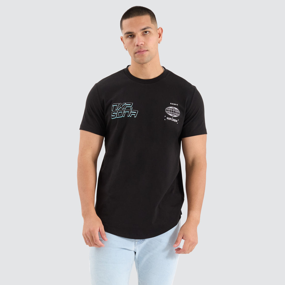 Grande Dual Curve Tee - Jet Black
