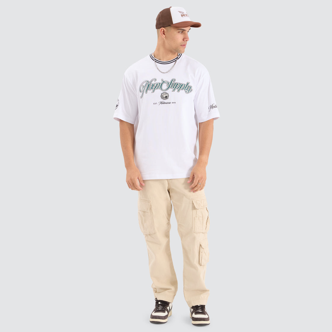 Anglo Oversized Tee - Optical White