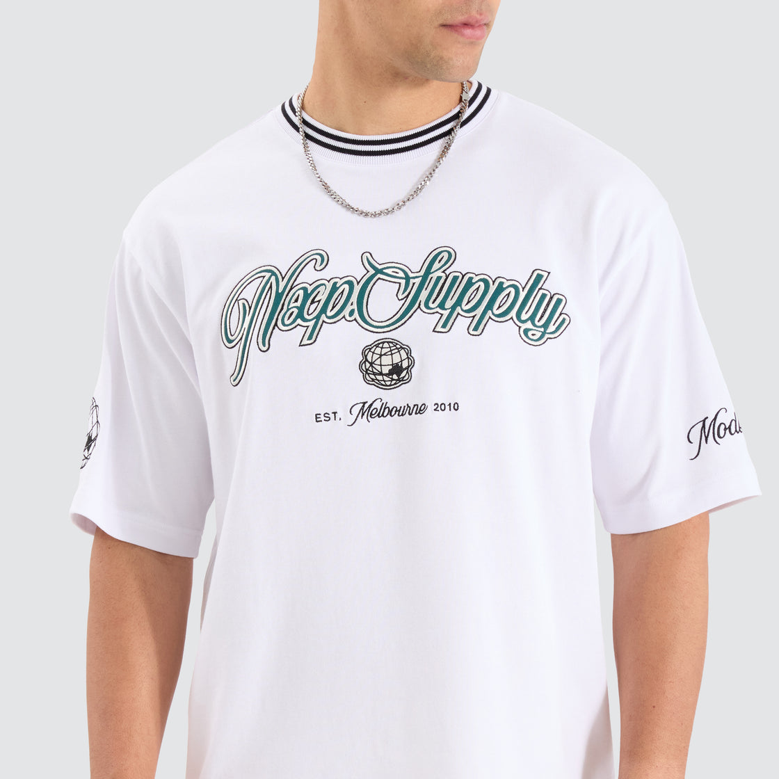 Anglo Oversized Tee - Optical White