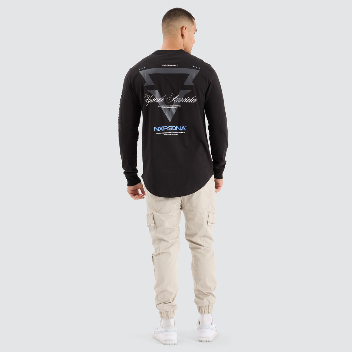 Rein Dual Curved LS Tee - Jet Black
