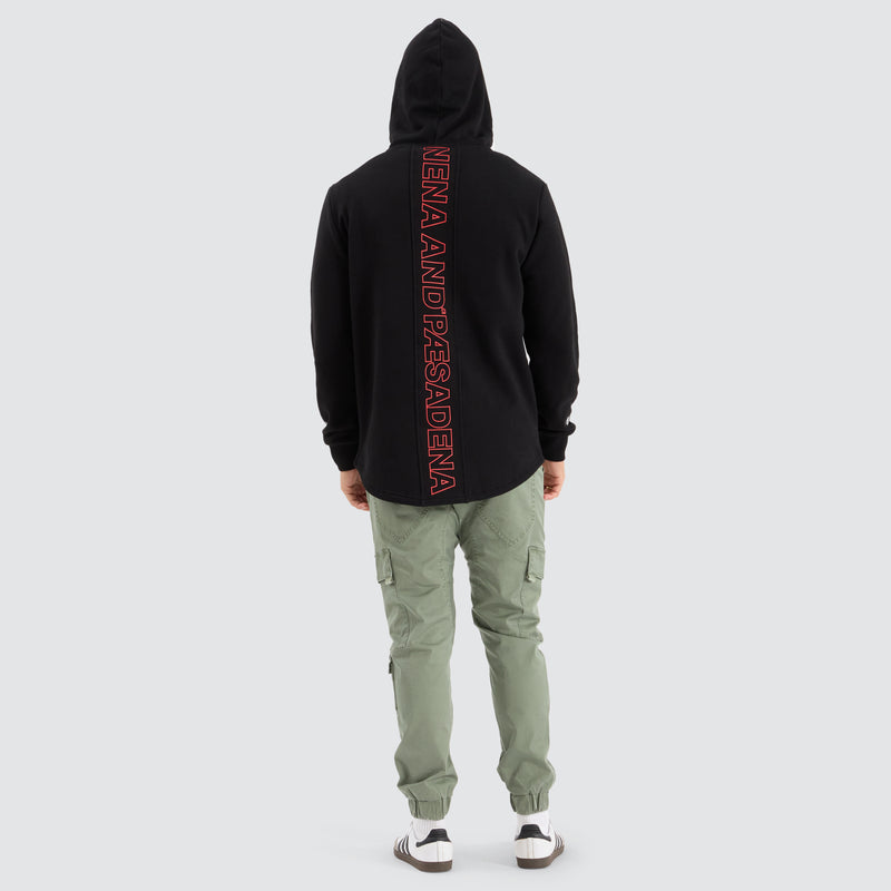 Risk Dual Curved Hoodie - Jet Black