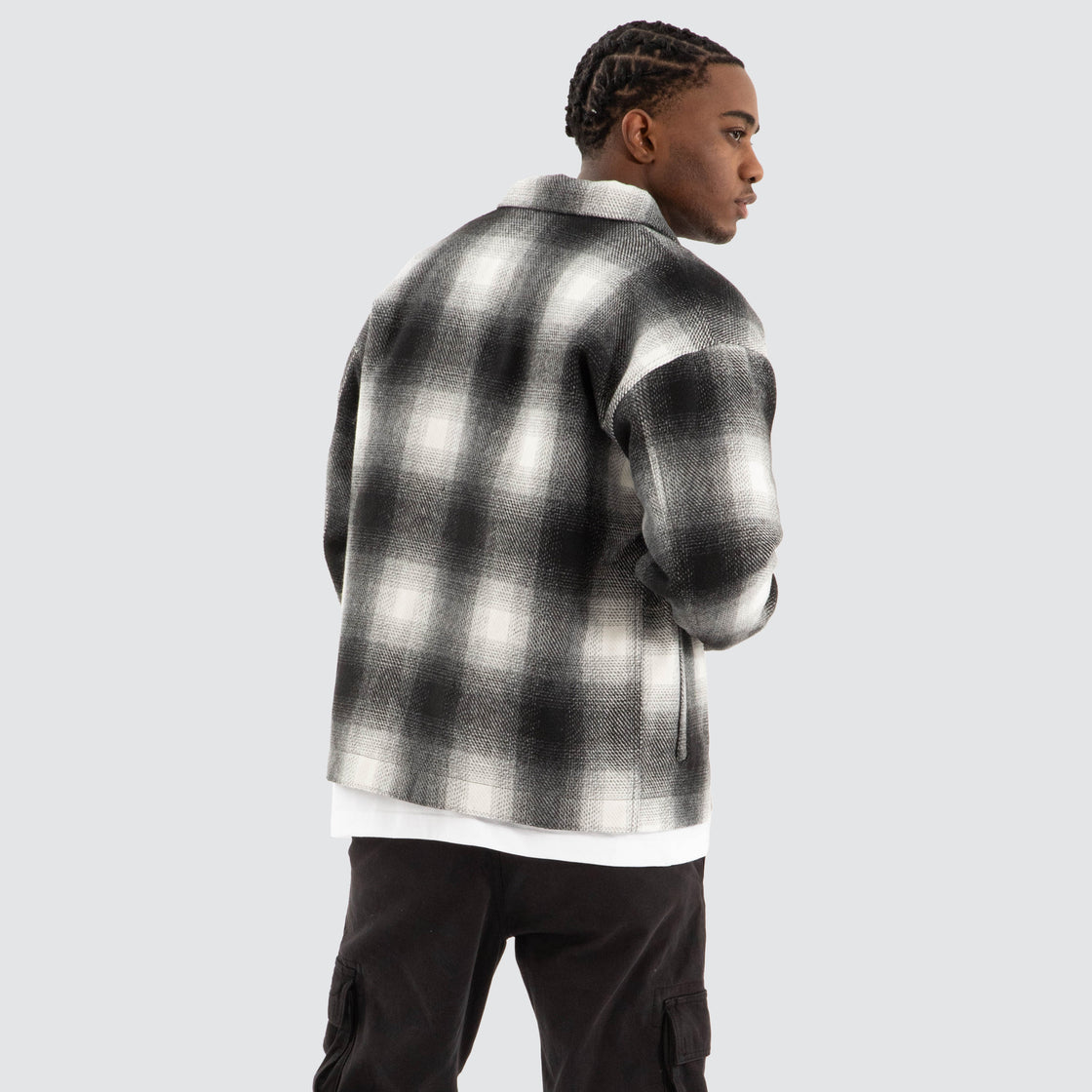 Rugged Relaxed Jacket - Black / White Check