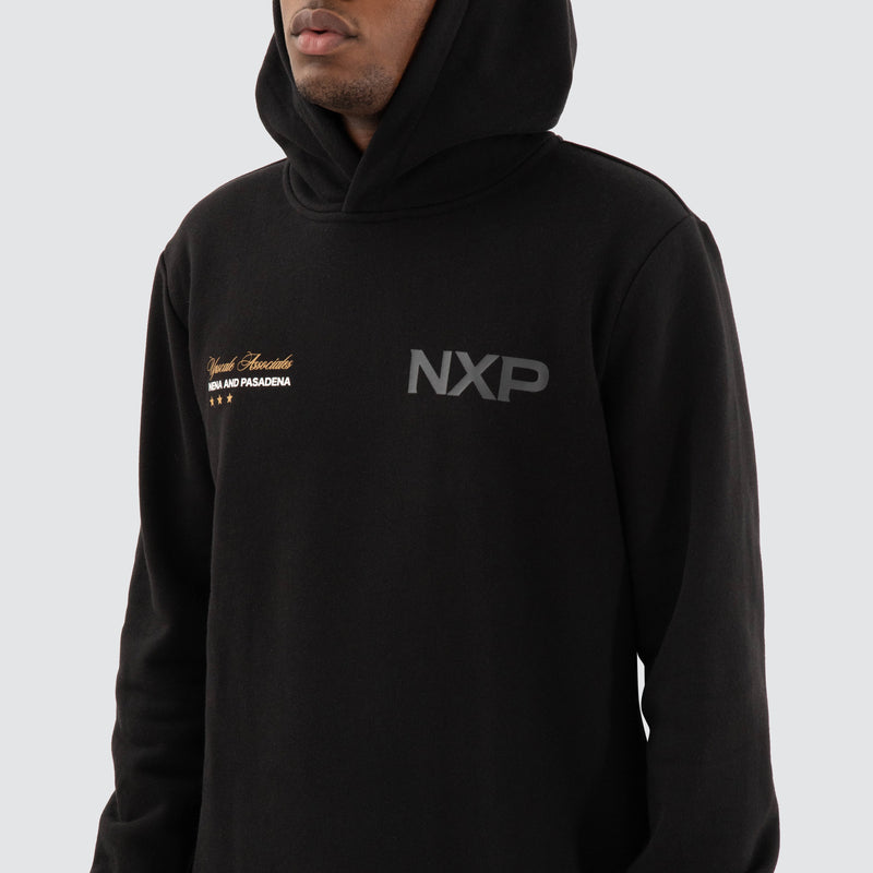 Wild Dual Curved Hoodie - Jet Black