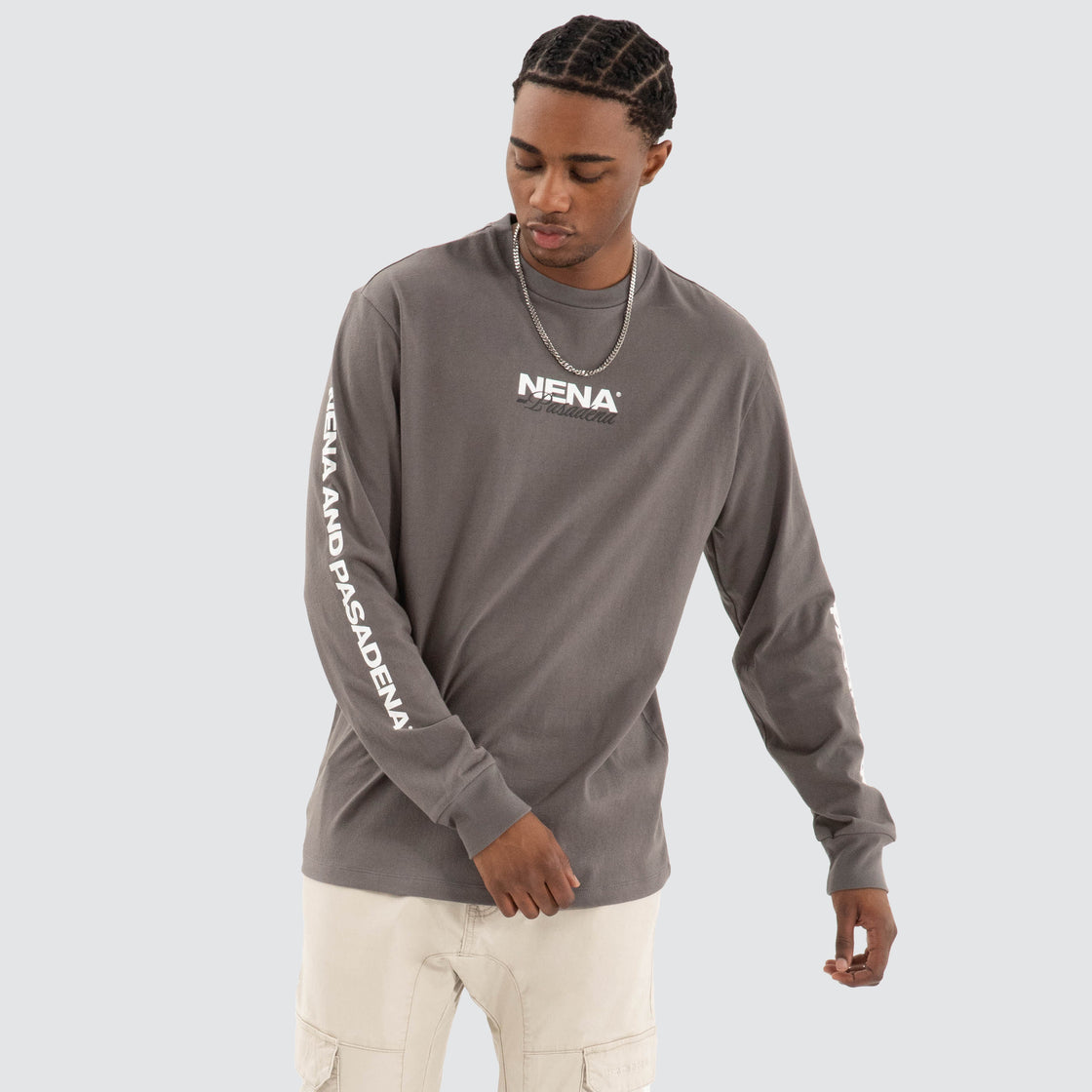 Public Relaxed LS Tee - Charcoal