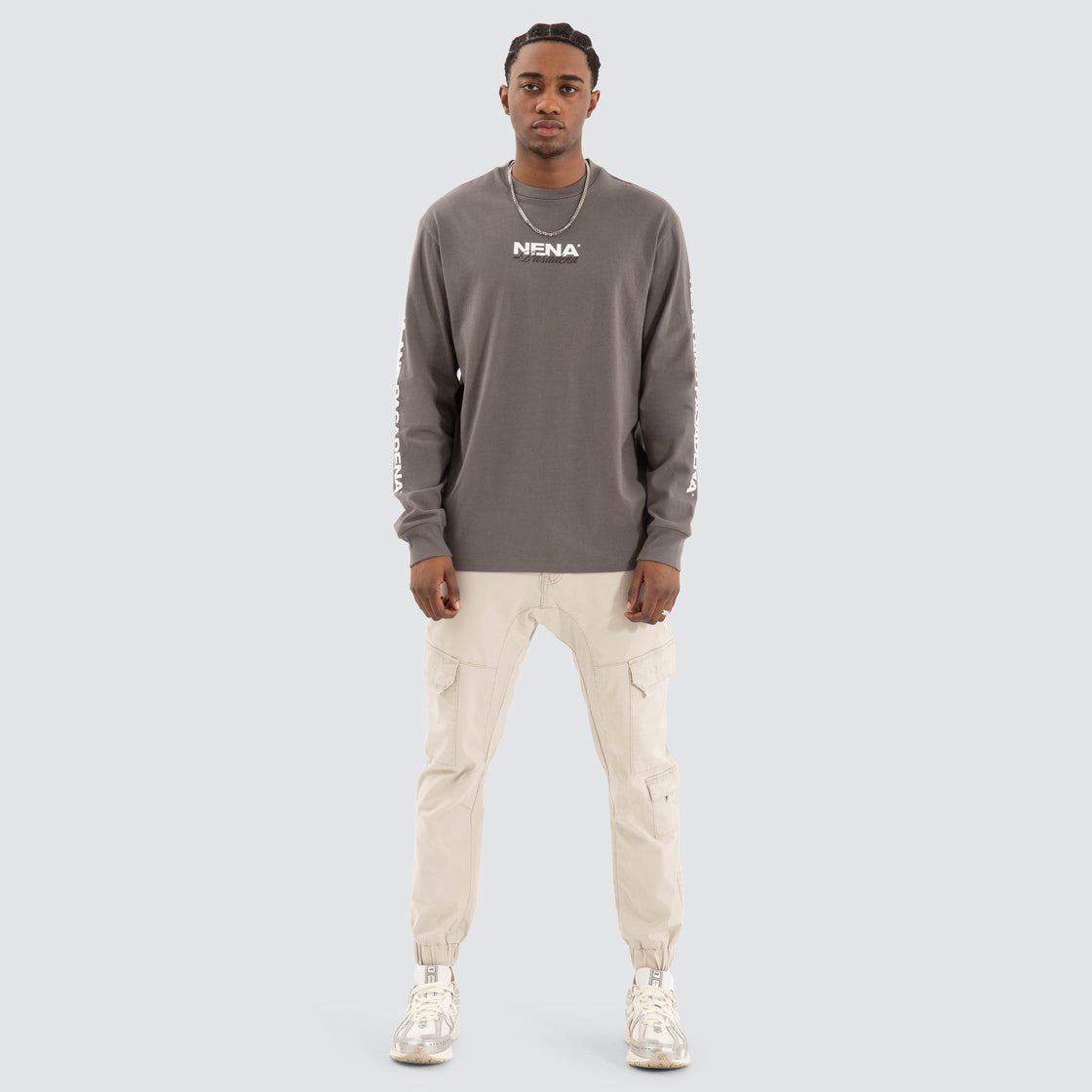Public Relaxed LS Tee - Charcoal