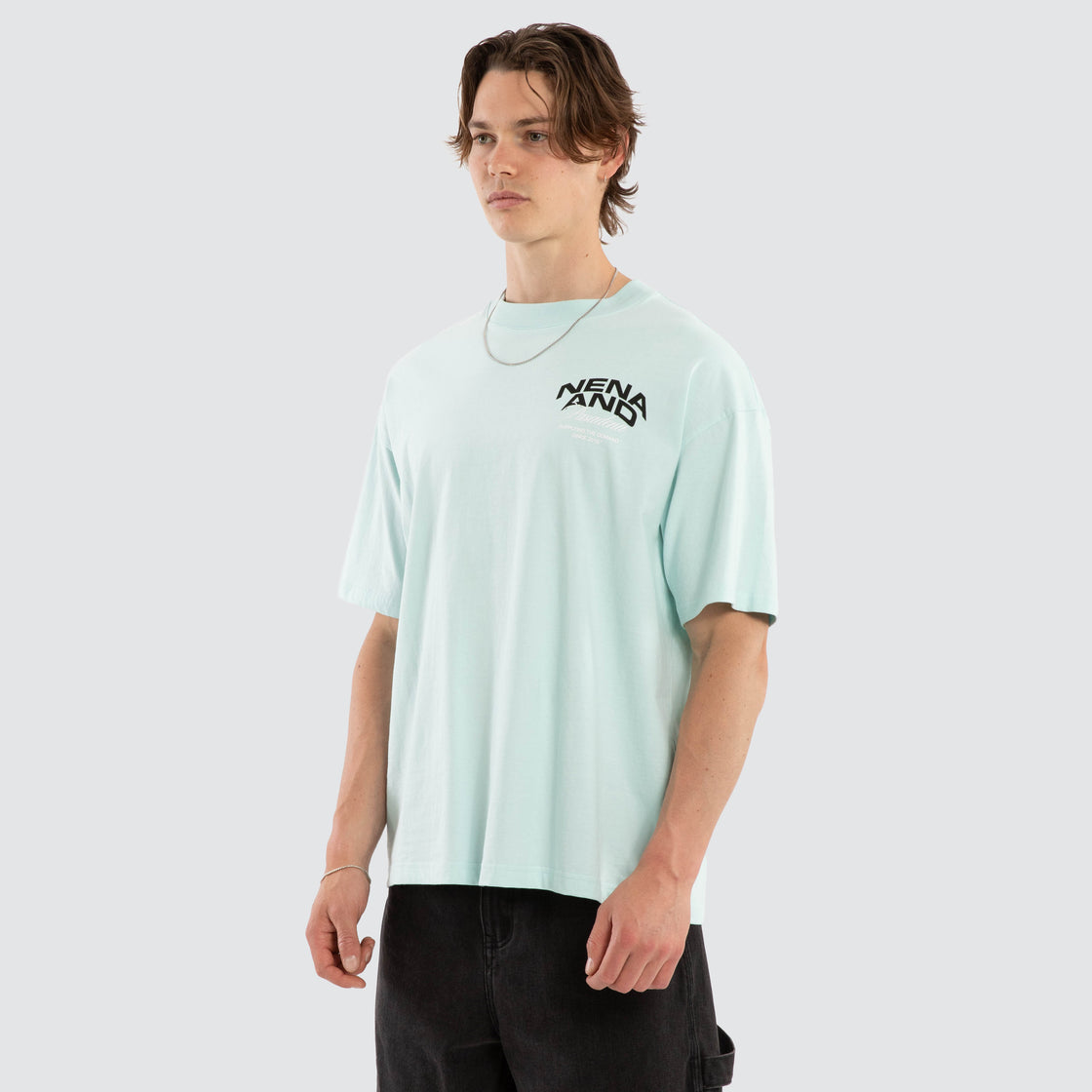 Loyal Raptor Tee - Pastel Blue