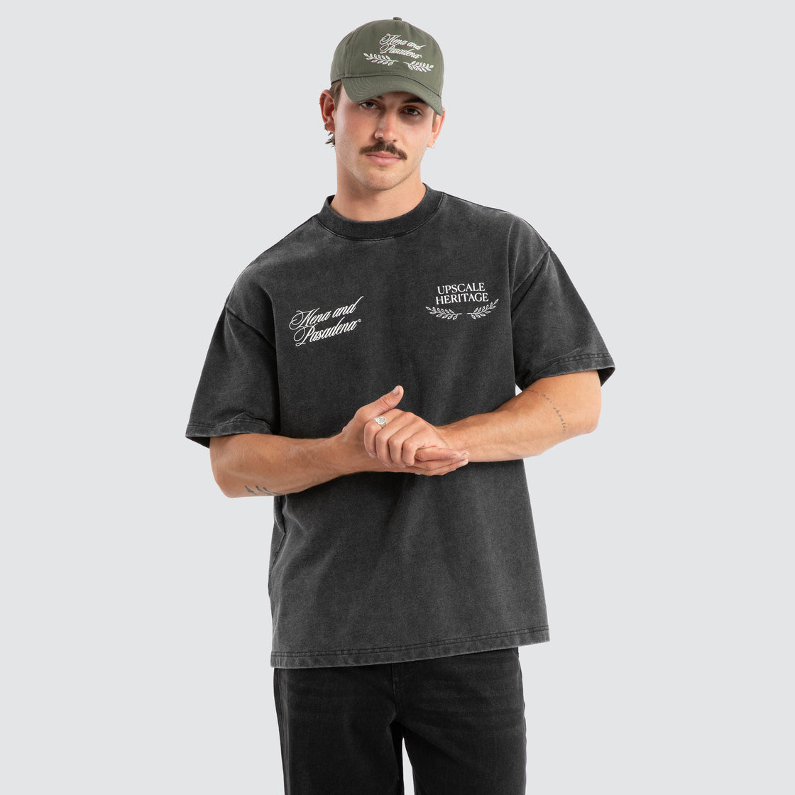 NXP Heritage Loopback Raptor Tee - Mineral Black (view 2)