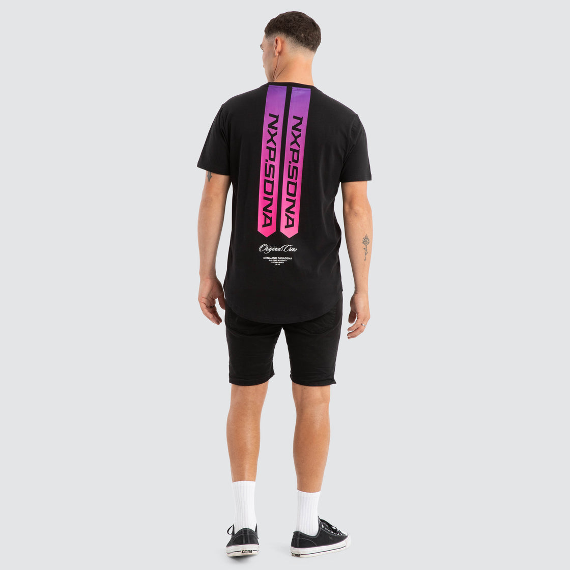 Score Dual Curved Tee - Jet Black